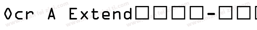 Ocr A Extend字体下载字体转换